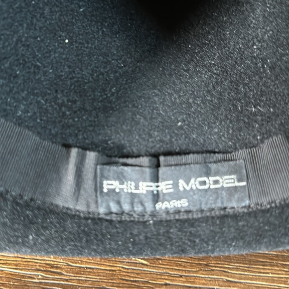 Rare Philippe Model Paris Vintage Womens Feathered Black Fedora Hat! - Picture 6 of 9